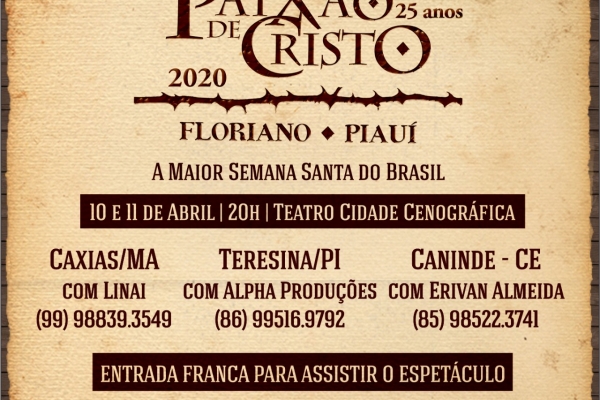 Caravanas para Paixão de Cristo em Floriano/PI