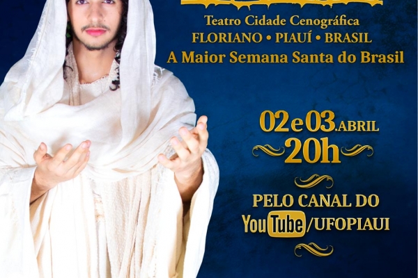 Jovem se emociona ao interpretar Jesus em Live da Paixão de Cristo de Floriano  