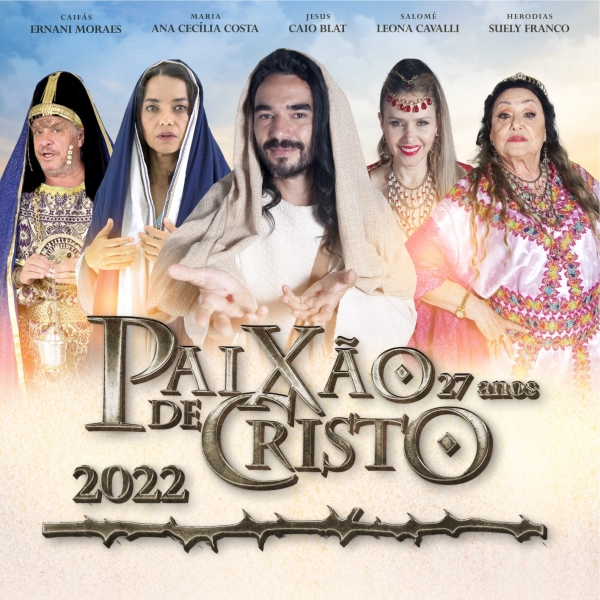 Cartaz oficial da Paixão de Cristo 2022.